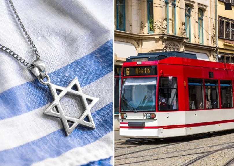 德国一名24岁的男子在埃尔福特的电车上因戴大卫之星项链而遭到袭击。袭击者踢了他一脚后逃跑，随后再次威胁 ...