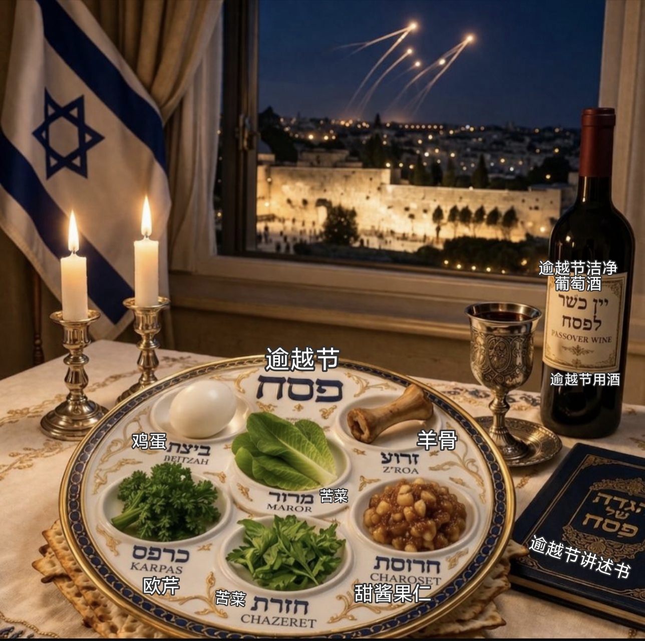 随着本周三晚逾越节的临近，以色列各地家庭在准备传统家宴的同时，也正面临着现实的安全挑战。 逾越节的故  ...